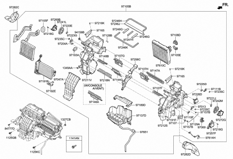 2020 Hyundai Ioniq Arm-Ventilator Door Diagram for 97224-G2100