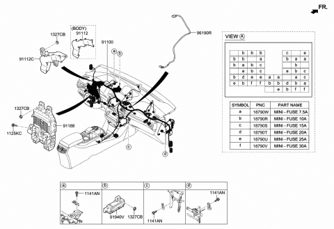 2020 Hyundai Ioniq Protector-Main Wiring Diagram for 91971-G2101
