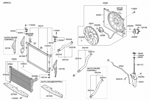 2011 Hyundai Genesis Condenser Assembly-Cooler Diagram for 97606-3N000