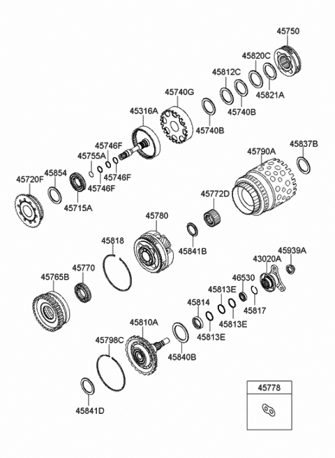 2012 Hyundai Genesis Seal Ring Diagram for 45705-4E000