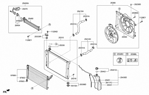 2018 Hyundai Genesis G90 Condenser Assembly-Cooler Diagram for 97606-D2300
