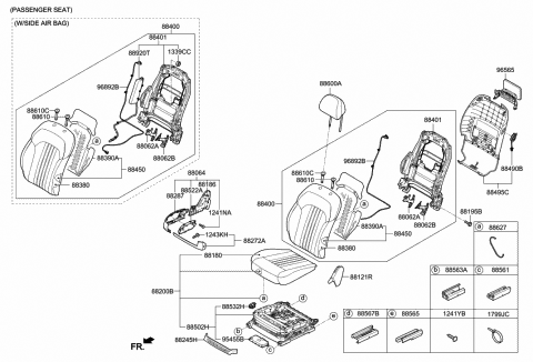 2019 Hyundai Genesis G90 Unit Assembly-Assist Power Seat Diagram for 95455-D2010