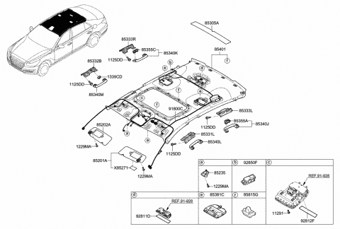 2019 Hyundai Genesis G90 Hook-Coat Diagram for 85346-D2000-SH2