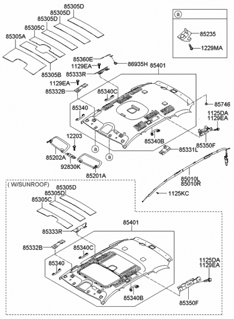 2006 Hyundai Santa Fe Machine Screw Diagram for 12213-05203