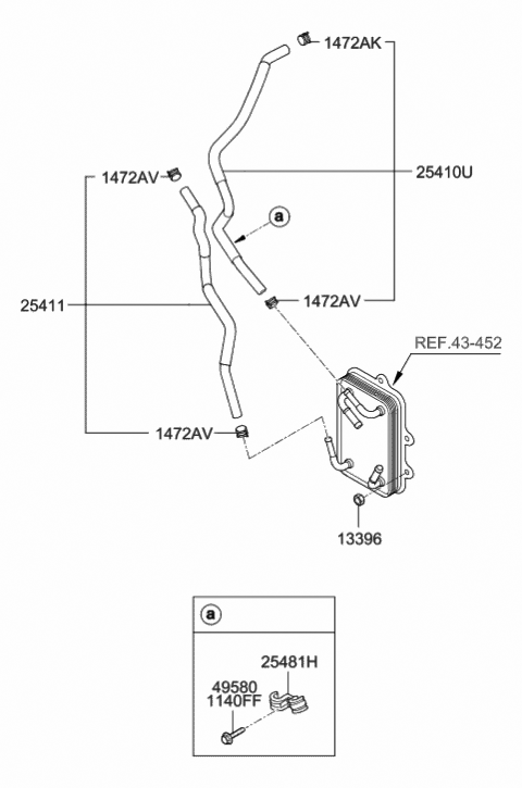 25415-4R500 Genuine Hyundai Hose-Radiator,Upper