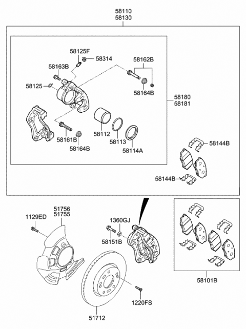 disc front wheel brake
