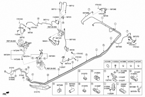 2012 Hyundai Sonata Hybrid Bolt Diagram for 11233-08166-K