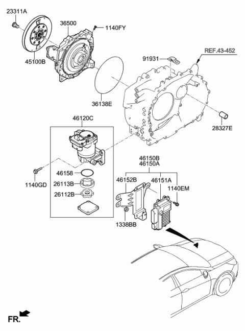 Genuine Hyundai 45688-36500 Transaxle Sleeve 