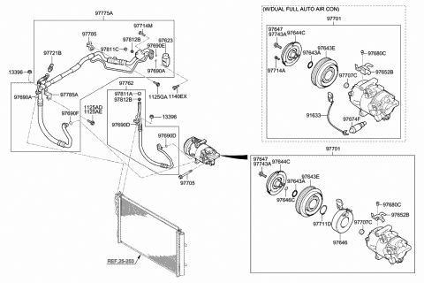2013 Hyundai Elantra GT PULLEY Assembly-Air Conditioning Compressor Diagram for 97643-3X100