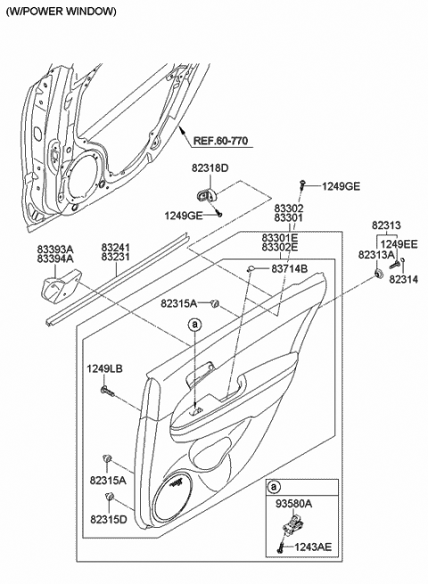 2008 Hyundai Elantra Touring Panel Assembly-Rear Door Trim,LH Diagram for 83305-2L530-XP