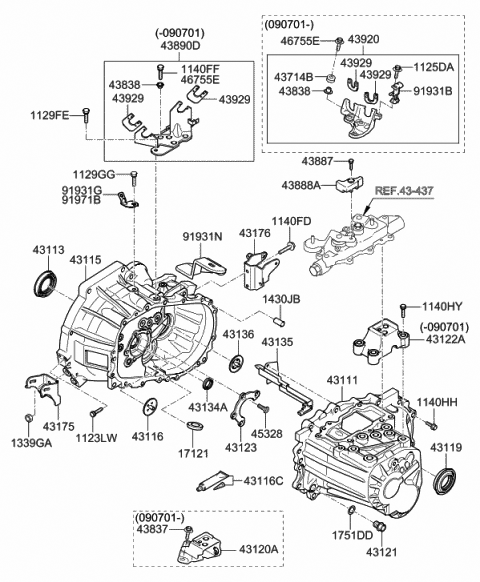 Genuine Hyundai 43920-39230 Shift Control Bracket Assembly 