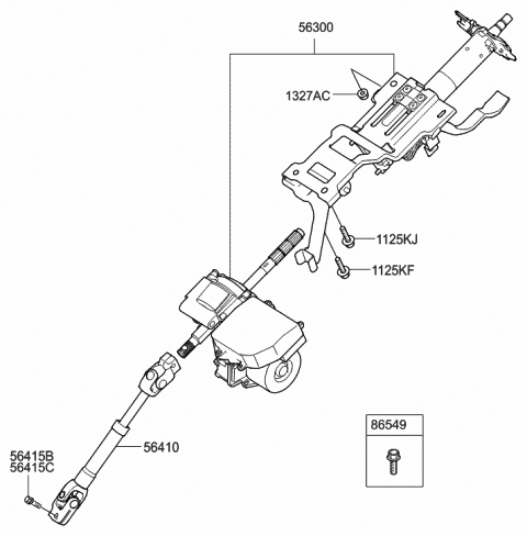 2008 Hyundai Elantra Touring Joint Assembly-Universal Diagram for 56400-2L000
