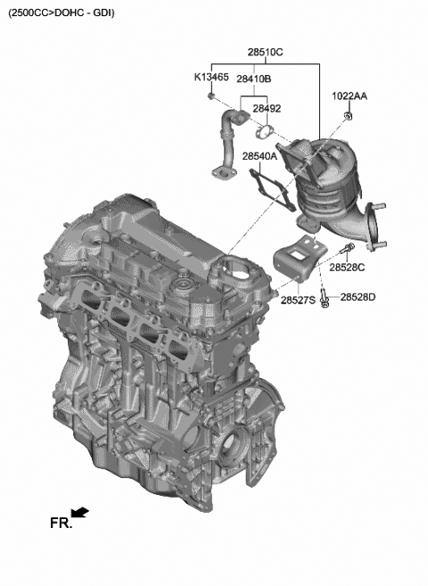 2021 Hyundai Sonata Protector-Heat Diagram for 28526-2M800