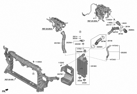 2021 Hyundai Sonata Cooler Assembly-Inter Diagram for 28270-2M000