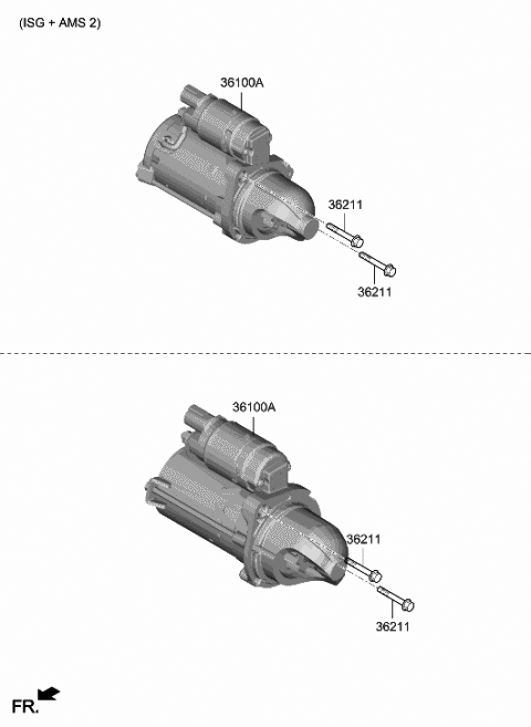 2021 Hyundai Sonata Switch Assembly-Starter Magnetic Diagram for 36120-2M300