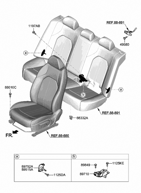 2021 Hyundai Sonata Bolt-Washer Assembly Diagram for 11983-08883