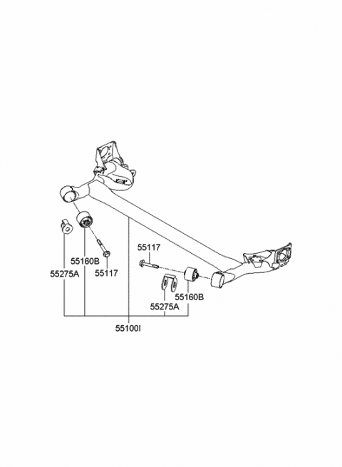 Wishbone/controllo/trailing braccio cespuglio Si Adatta Hyundai Accent LC 1.6 02 a 05 G4ED 