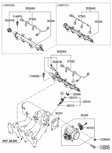 2006 Hyundai Accent Wire Assembly-Extension Diagram for 35341-26875