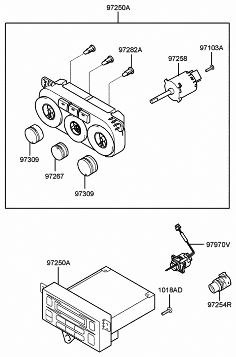 Genuine Hyundai 97250-2C090 Heater Control Assembly Genuine Hyundai 97250-2C090 Heater Control Assembly