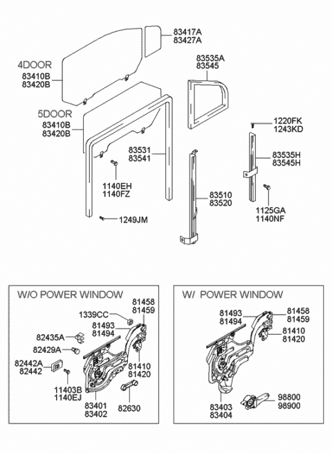 2004 Hyundai Elantra Cover-Rear Door Module Cable,LH Diagram for 81493-2D001