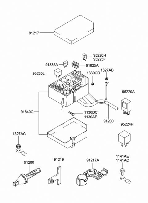 2006 Hyundai Elantra Wiring Assembly-Engine Diagram for 91220-2D262