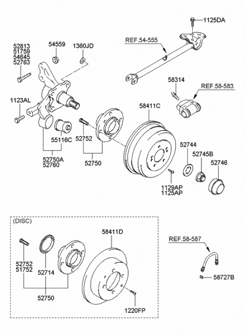Wheel Hub Bearing Assembly For Hyundai 97-01 Tiburon 96-00 Elantra Qty.2 REAR