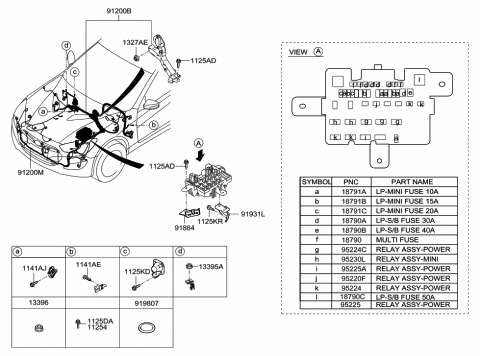 Genuine Hyundai 91300-24100-D Crash Pad Wiring Assembly Genuine Hyundai 91300-24100-D Crash Pad Wiring Assembly