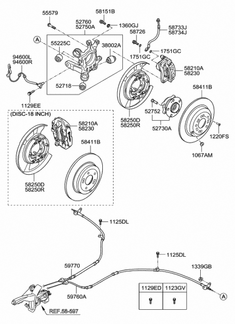 2013 Hyundai Genesis Coupe Brake Assembly-Parking Rear,LH Diagram for 58250-2M000