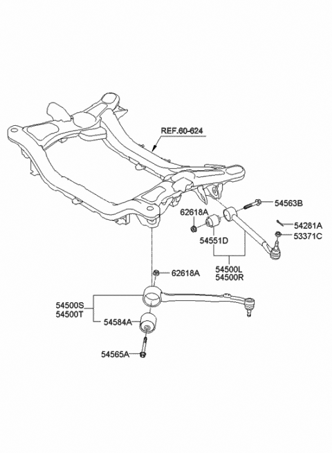 Front Suspension Lower Arm - 2015 Hyundai Genesis Coupe