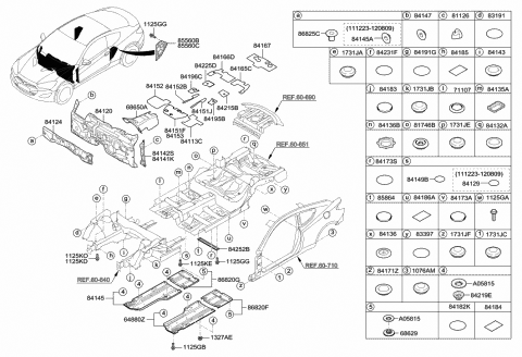 2014 Hyundai Genesis Coupe Pad-Antinoise Diagram for 84186-37010