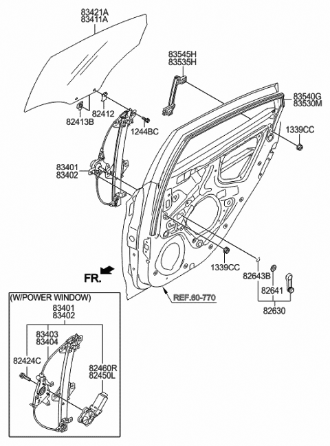 Genuine Hyundai 82630-22001-WK Door Window Regulator Handle Assembly