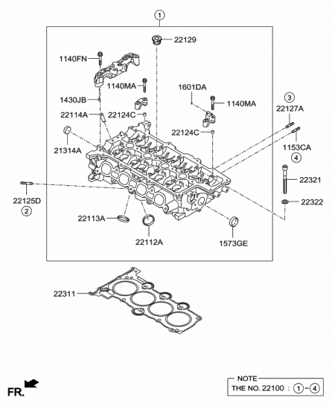 Genuine Hyundai 22311-2B003 Cylinder Head Gasket Genuine Hyundai 22311-2B003 Cylinder Head Gasket