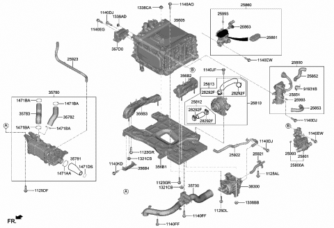 2020 Hyundai Nexo Pipe Assembly-Air Compressor OUTLT Diagram for 25922-M5000