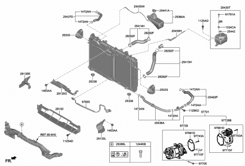 2019 Hyundai Nexo Reservoir Tank Assembly Diagram for 25430-M5000
