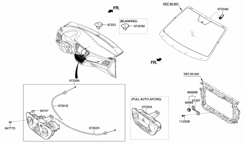 2020 Hyundai Accent Mode Cable Diagram for 97257-J0000