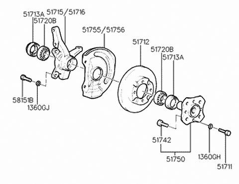 Genuine Hyundai 51716-38000 Axle Knuckle Genuine Hyundai 51716-38000 Axle Knuckle