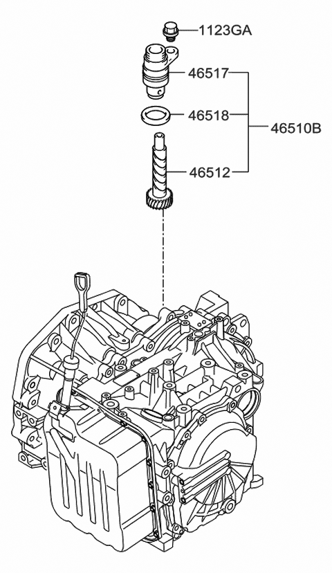 2007 Hyundai Sonata Speedometer Driven Gear-Auto Diagram 1