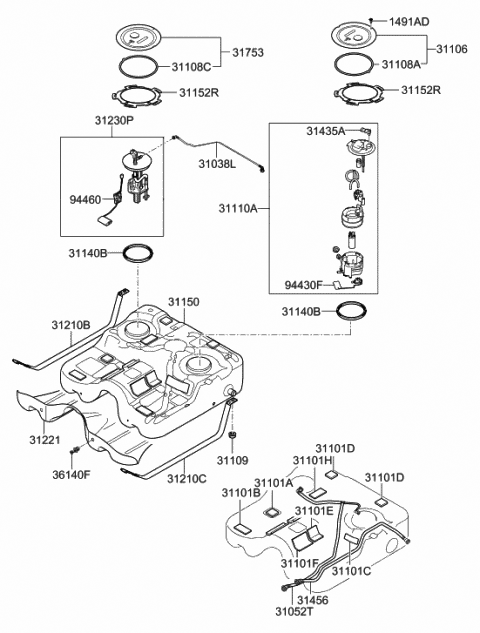 Genuine Hyundai 31210-34500 Fuel Tank Band Assembly Genuine Hyundai 31210-34500 Fuel Tank Band Assembly