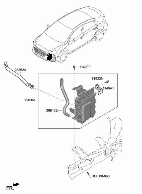 2020 Hyundai Ioniq BRKT-Wiring MTG Diagram for 91931-S7010