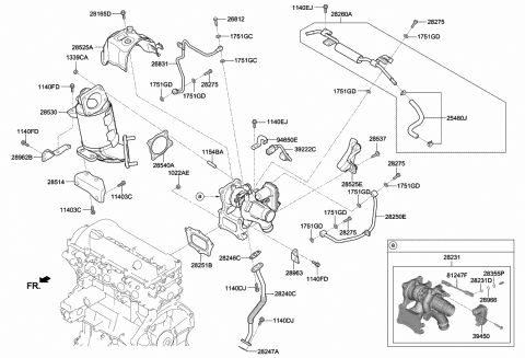 2017 Hyundai Elantra Valve-Solenoid Waste Gate Control Diagram for 39400-03AA0