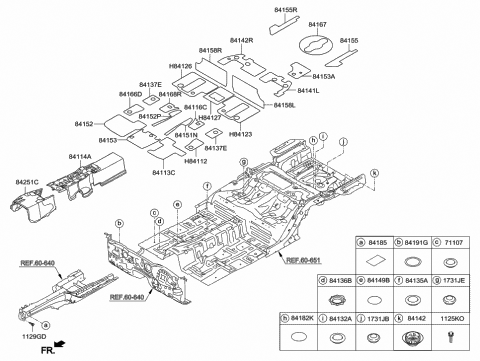 Genuine Hyundai 84252-3N700 Floor Tunnel Isolation Pad Genuine Hyundai 84252-3N700 Floor Tunnel Isolation Pad