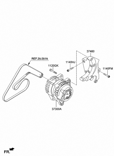 Alternator - 2014 Hyundai Equus