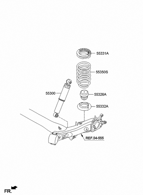2014 Hyundai Elantra Rear Spring & Strut Diagram