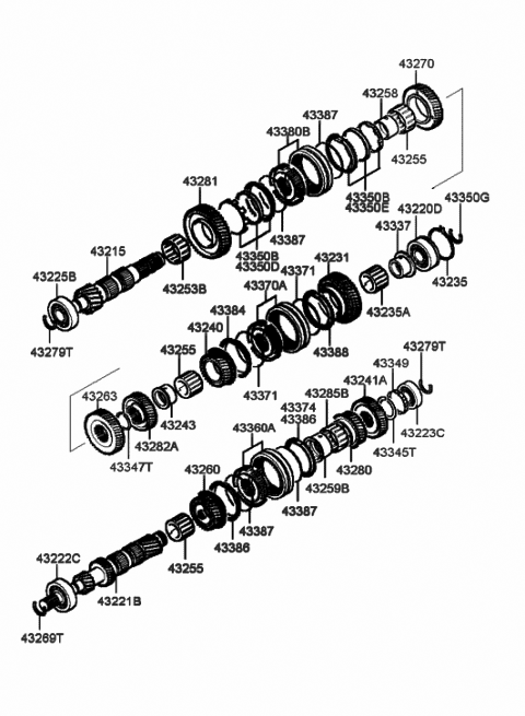 1998 Hyundai Sonata Ring-Snap Diagram for 43345-39313