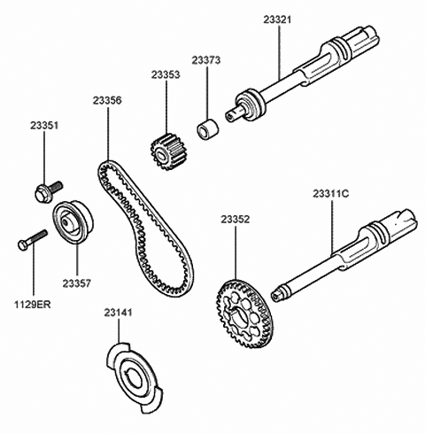 Genuine Hyundai 23356-38000 Balance Timing Belt Genuine Hyundai 23356-38000 Balance Timing Belt