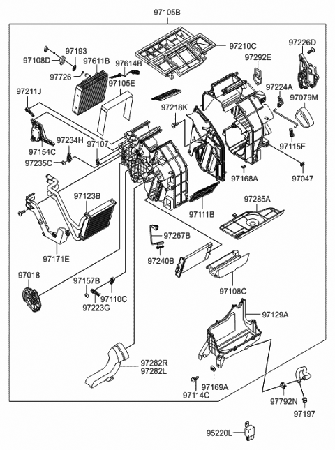 Genuine Hyundai 97282-3K001 Air Duct Right Genuine Hyundai 97282-3K001 Air Duct Right