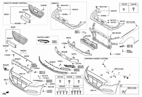 Front Bumper - 2015 Hyundai Genesis