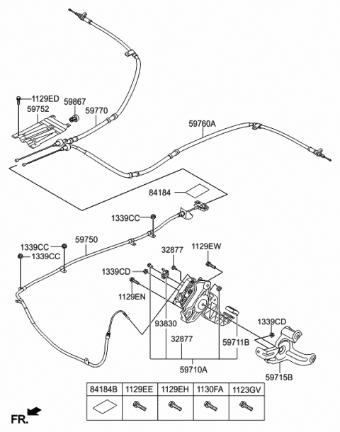 2015 Hyundai Genesis Bracket-Cable Guide Diagram for 59756-B1000