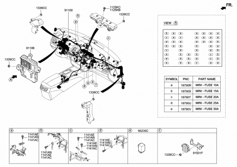 2015 Hyundai Genesis Wiring Assembly-Main Diagram for 91146-B1460