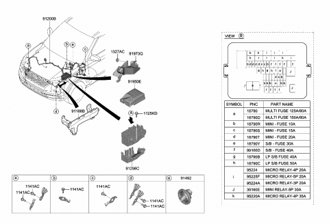 2021 Hyundai Venue Relay Assembly-Micro Diagram for 95230-4N000